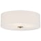 Access Lighting Mid Town, LED Flush Mount, Antique Brushed Brass Finish, Fabric 64063LEDDLP-ABB/WH - alternate 1